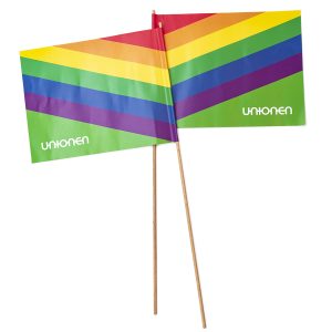 Handflagga med Pridemotiv